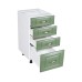 Corp inferior 40 cu 4 sertare Zebra MDF Verde dungi